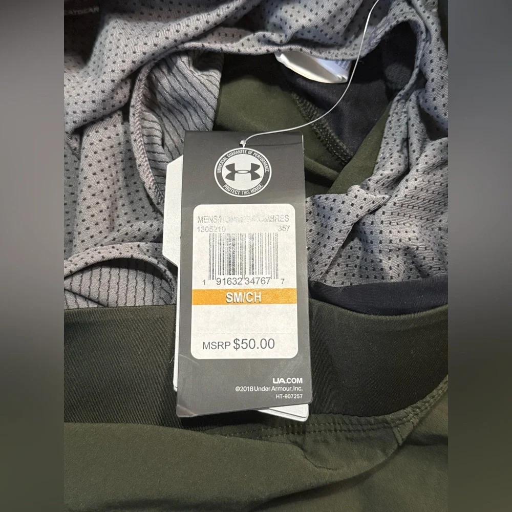 Under Armour Men's Threadborne Active Shorts Army Green Black Size Small NWT